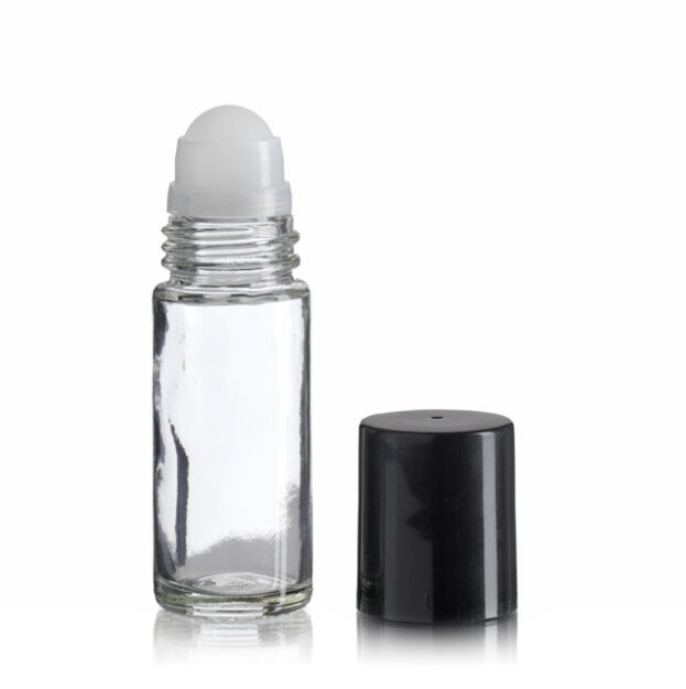 Home Bottles & Vials Rollon Bottles 1 oz Glass Roll-On Bottle w/Black Cap 1 oz Glass Roll-On Bottle w/Black Cap
