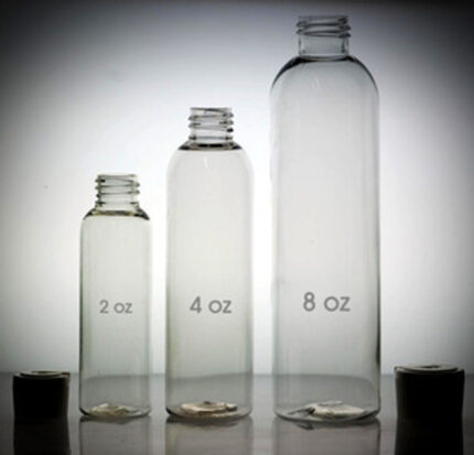 8 oz Clear Plastic Squeeze Lotion Bottle