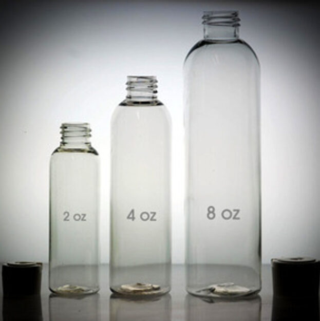 8 oz Clear Plastic Squeeze Lotion Bottle